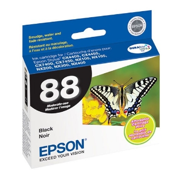 Show details for Epson T088120 (Epson 88) Black Inkjet Cartridge (180 Yield) Picture of Epson T088120 (Epson 88) Black Inkjet Cartridge (180 Yield)