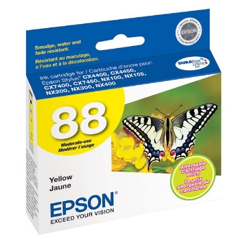 Show details for Epson T088420 (Epson 88) OEM Yellow Inkjet Cartridge Picture of Epson T088420 (Epson 88) OEM Yellow Inkjet Cartridge