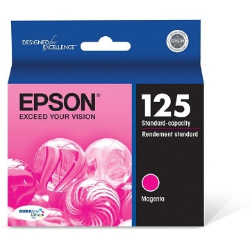 Show details for Epson T125320 (Epson 125) Magenta Inkjet Cartridge (385 Yield) Picture of Epson T125320 (Epson 125) Magenta Inkjet Cartridge (385 Yield)