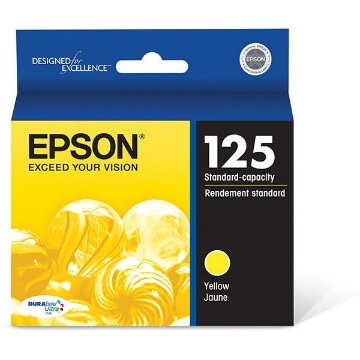 Show details for Epson T125420 (Epson 125) Yellow Inkjet Cartridge (385 Yield) Picture of Epson T125420 (Epson 125) Yellow Inkjet Cartridge (385 Yield)
