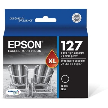 Show details for Epson T127120 (Epson 127) Extra High Yield Black Inkjet Cartridge (945 Yield) Picture of Epson T127120 (Epson 127) Extra High Yield Black Inkjet Cartridge (945 Yield)