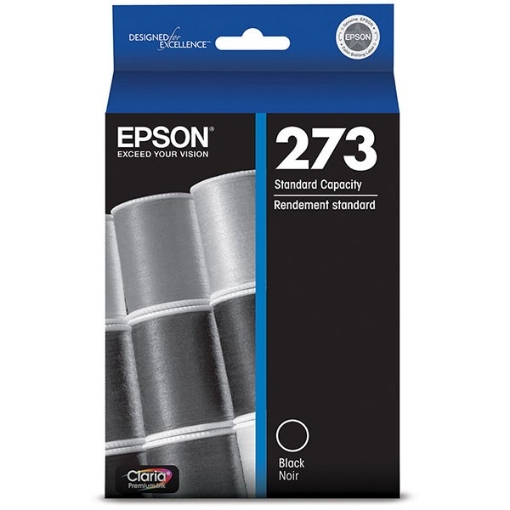 Picture of Epson T273020 (Epson 273) Black Inkjet Cartridge (250 Yield)