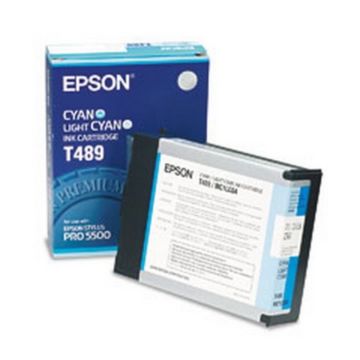 Picture of Epson T489011 OEM Cyan Inkjet Cartridge