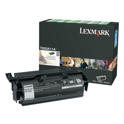 Picture of Lexmark T650A11A OEM Black Print Cartridge