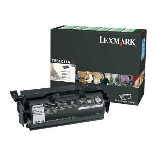 Picture of Lexmark T654X11A OEM Extra High Yield Black Toner Cartridge