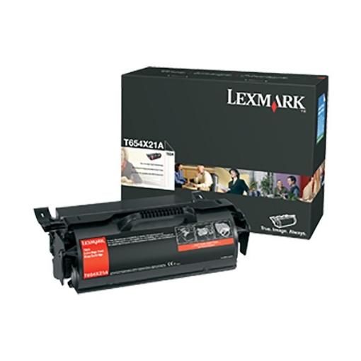 Picture of Lexmark T654X21A OEM Extra High Yield Black Toner Cartridge