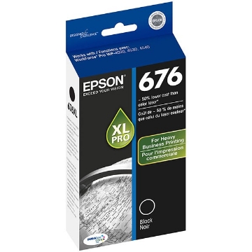 Show details for Epson T676XL120 (Epson 676XL) OEM High Yield Black Inkjet Cartridge Picture of Epson T676XL120 (Epson 676XL) OEM High Yield Black Inkjet Cartridge