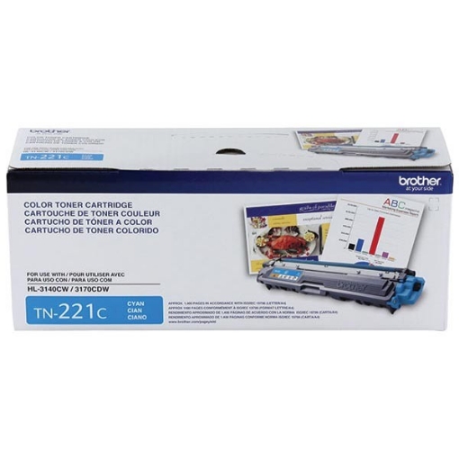 Picture of Brother TN-221C OEM Cyan Toner Cartridge