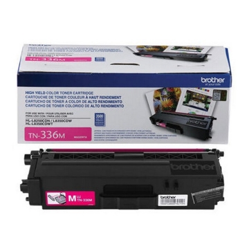 Show details for Brother TN-336m OEM High Yield Magenta Toner Cartridge Picture of Brother TN-336m OEM High Yield Magenta Toner Cartridge