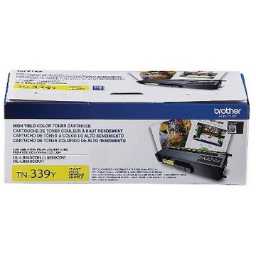 Show details for Brother TN-339Y Extra High Yield Yellow Toner Cartridge (6000 Yield) Picture of Brother TN-339Y Extra High Yield Yellow Toner Cartridge (6000 Yield)
