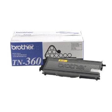 Show details for Brother TN-360 High Yield Black Toner Cartridge (2600 Yield) Picture of Brother TN-360 High Yield Black Toner Cartridge (2600 Yield)