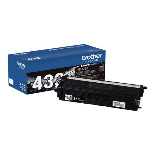 Picture of Brother TN-433BK OEM High Yield Black Toner Cartridge