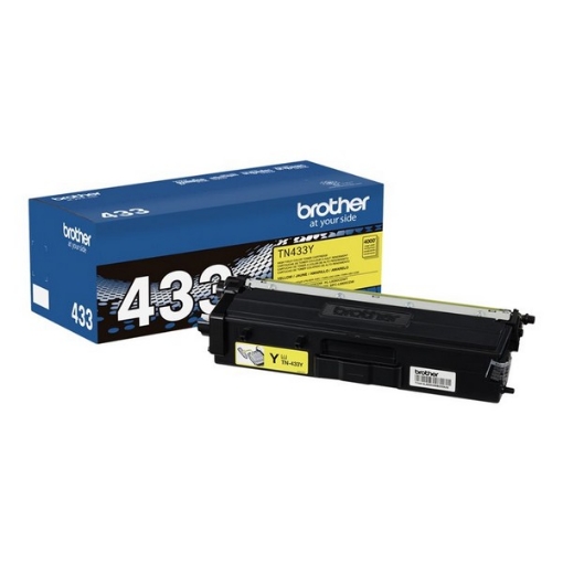 Picture of Brother TN-433Y OEM High Yield Yellow Toner Cartridge