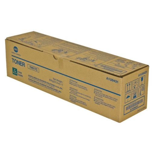 Picture of Konica Minolta TN-617C (A1U9431) Cyan Toner Cartridge (31000 Yield)