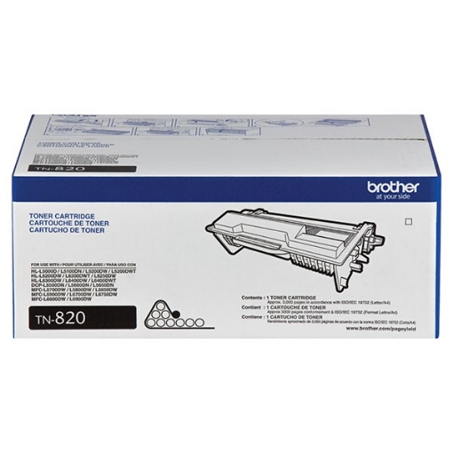 Picture of Brother TN-820 OEM High Yield Black Toner Cartridge