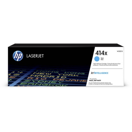 Picture of HP W2021X (HP 414X) OEM High Yield Cyan Toner Cartridge