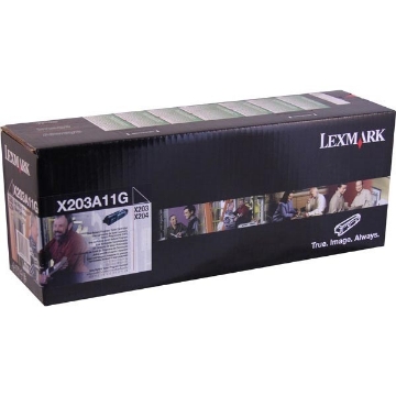 Show details for Lexmark X203A11G OEM Black Toner Cartridge Picture of Lexmark X203A11G OEM Black Toner Cartridge