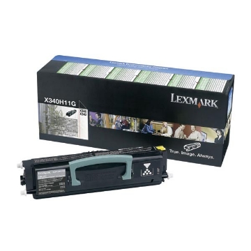 Show details for Lexmark X340H11G OEM Black Toner Cartridge Picture of Lexmark X340H11G OEM Black Toner Cartridge
