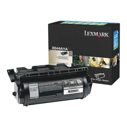 Picture of Lexmark X644A11A OEM Black Print Cartridge