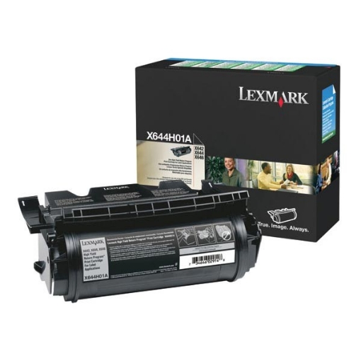 Picture of Lexmark X644H01A OEM Black Print Cartridge