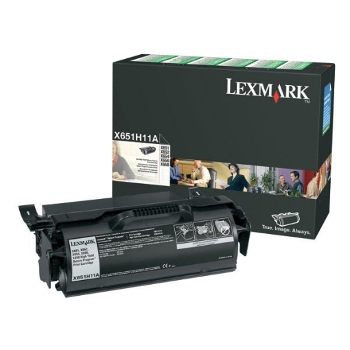 Picture of Lexmark X651H11A OEM High Yield Black Toner Cartridge