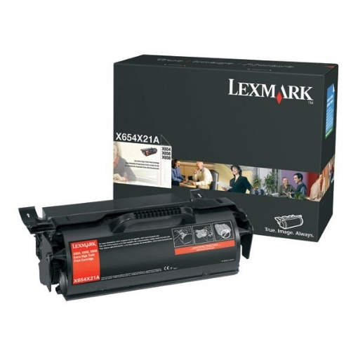 Picture of Lexmark X654X21A OEM Black Toner Cartridge