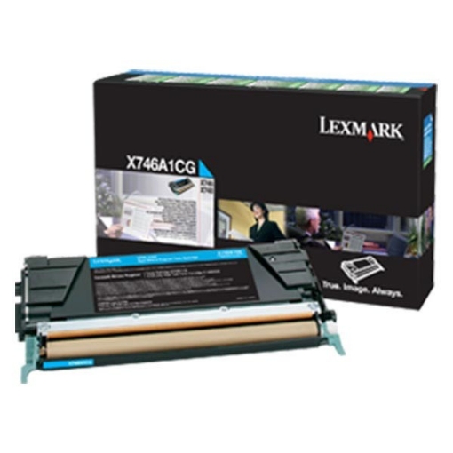 Picture of Lexmark X746A1CG OEM Cyan Toner