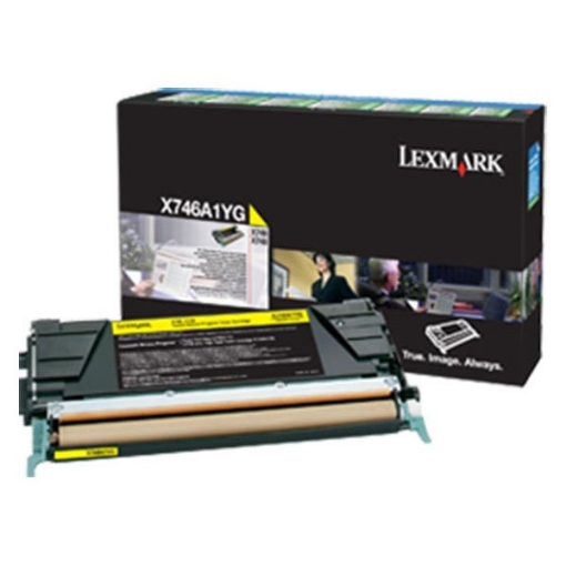 Picture of Lexmark X746A1YG OEM Yellow Toner