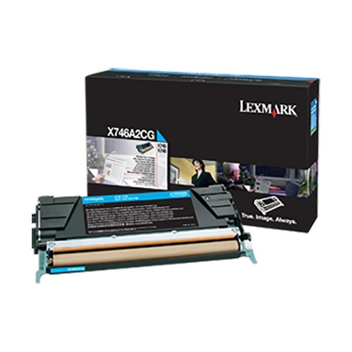 Picture of Lexmark X746A2CG OEM Cyan Toner