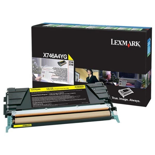 Picture of Lexmark X746A4YG OEM Yellow Toner