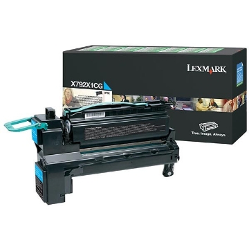Show details for Lexmark X792X1CG (X792X2CG) OEM Extra High Yield Cyan Toner Picture of Lexmark X792X1CG (X792X2CG) OEM Extra High Yield Cyan Toner